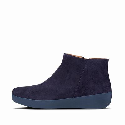 Fitflop Sumi Suede - Stiefeletten Damen - Blau (JHB854376)